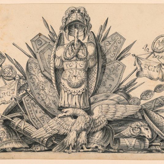 A Trophy of Weapons Intended to be Executed in Painting