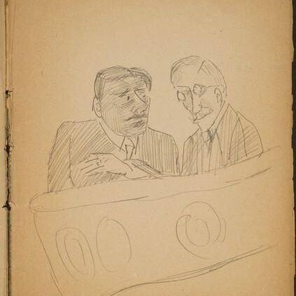 Zwei Männer in einer Loge (Two Men in a Theater Box) [p. 11]