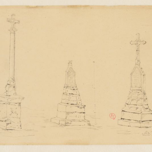 Le cimetière des Saints-Innocents, copie d'après les relevés de Bernier.
