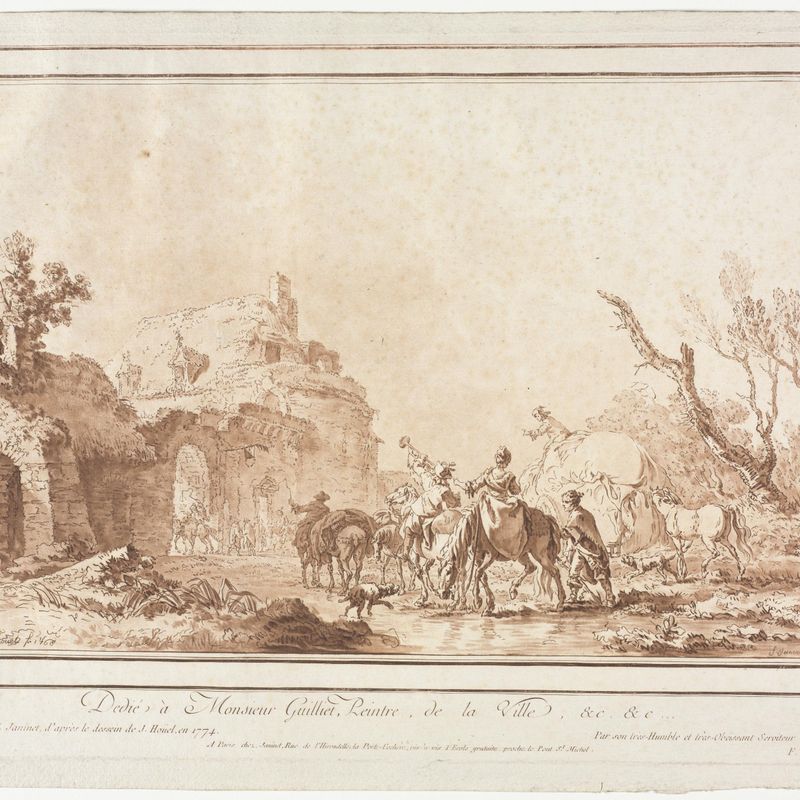Before the Rampart of a Village