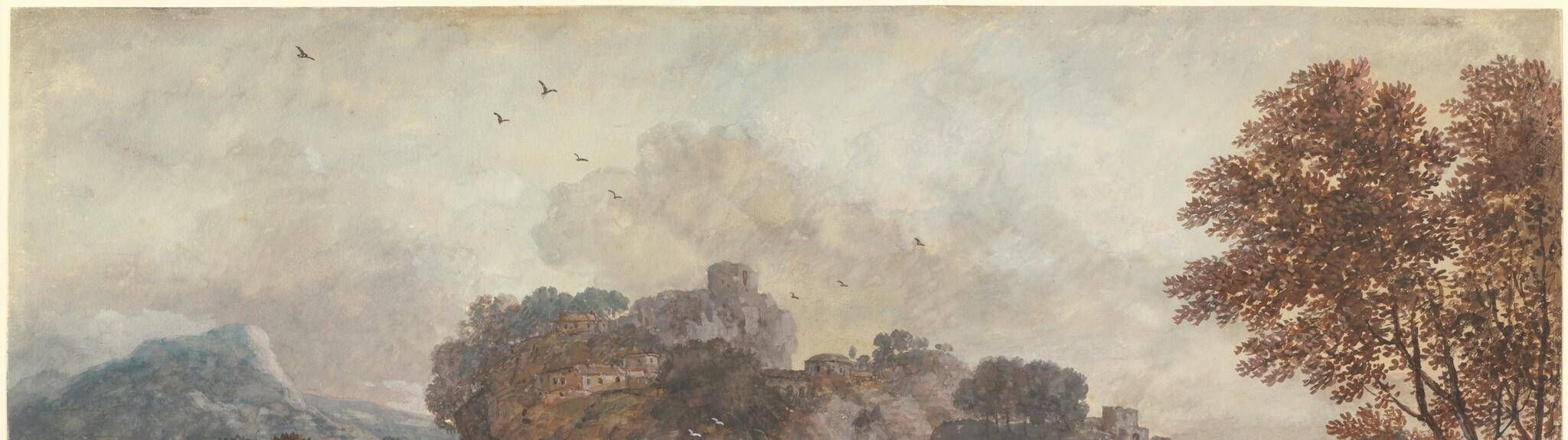 Mountain Landscape with Washerwomen and a Fisherman