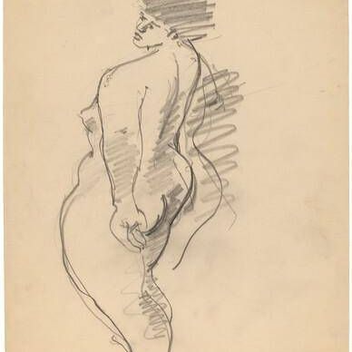 Standing Nude Turned to the Left, Head Sideways