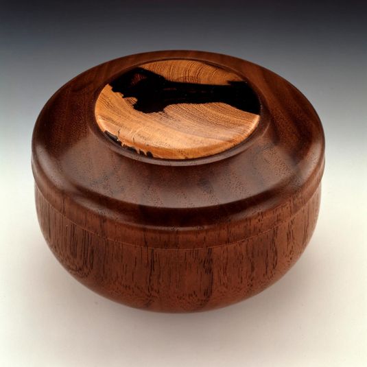 Claro Walnut Box with Desert Ironwood Inlay