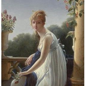 A YOUNG WOMAN SEATED BY A WINDOW