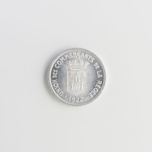 Bon pour 5 centimes, Union des commerçants de La Réole, 1922