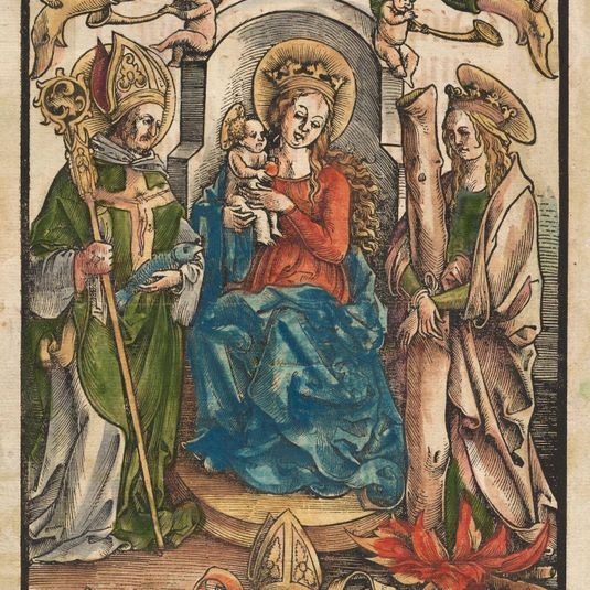 The Madonna with Saint Ulrich and Saint Afra [recto]