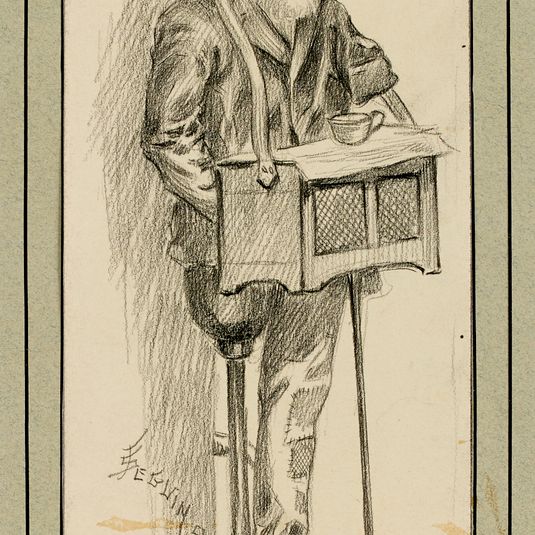 Chanteurs et musiciens ambulants; Le joueur d'orgue de Barbarie.