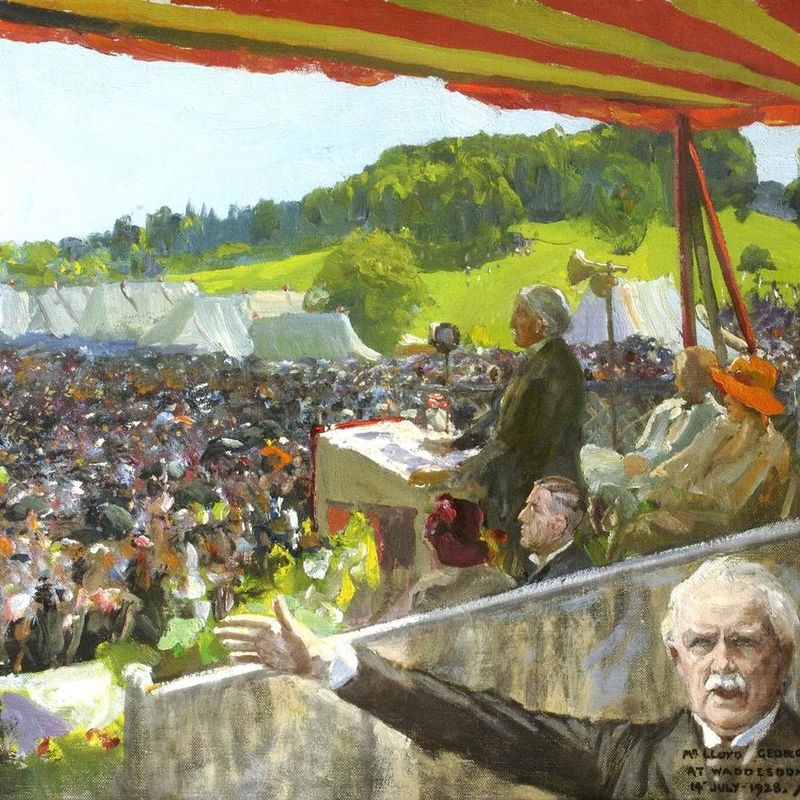 Lloyd George Addressing a Liberal Rally at Waddesdon, 14 July 1928