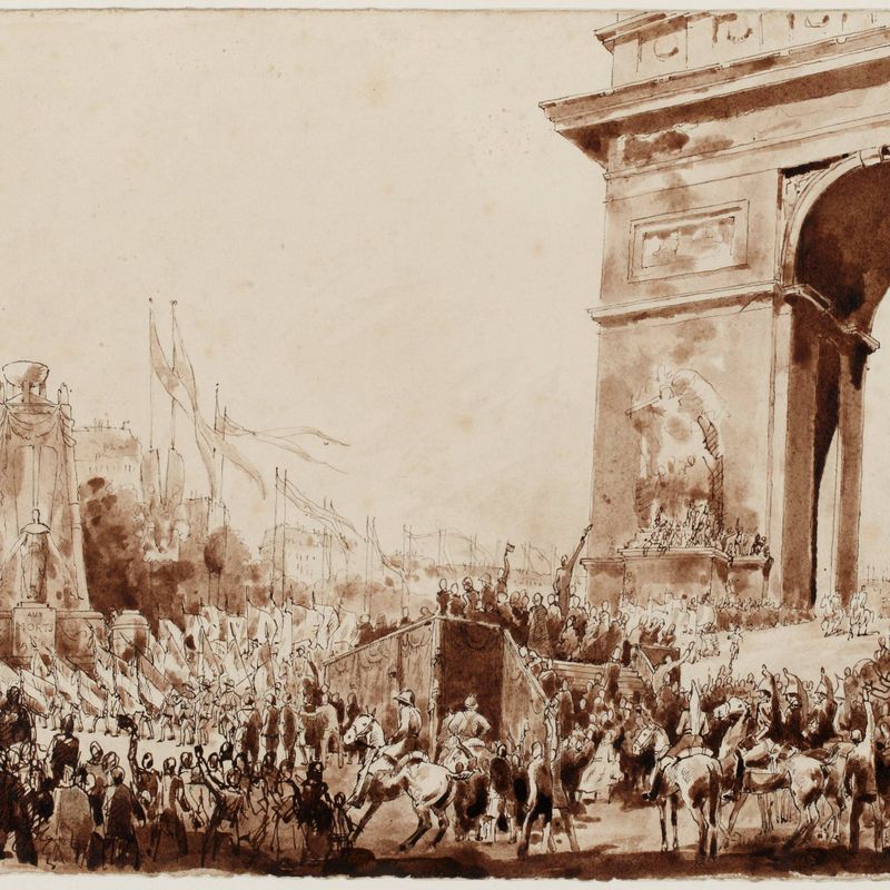 Projet de décoration pour les fêtes de la victoire le 14 juillet 1919