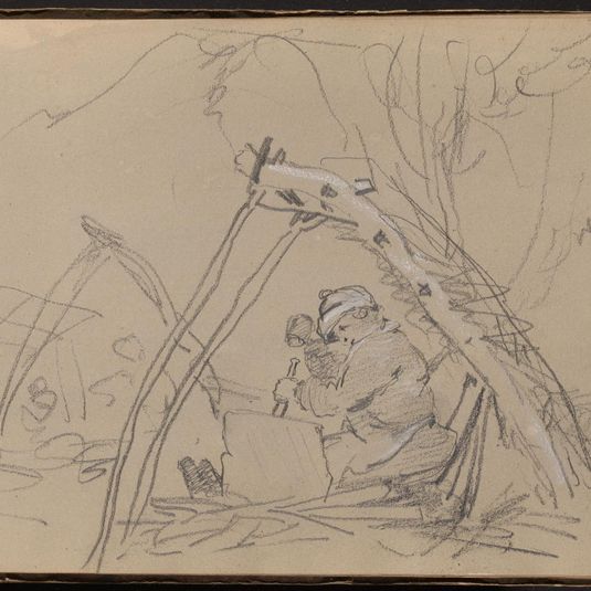 Sculptor Working in a Tent
