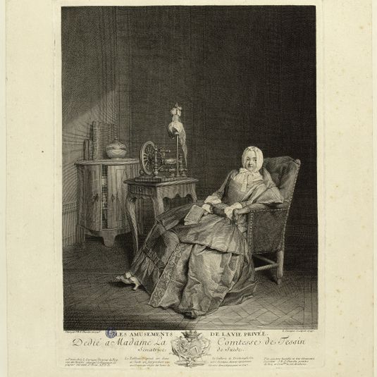 Les Amusements de la vie privée d'après Chardin (Bocher 1 ; Marianne Roland Michel XXXI p. 279)