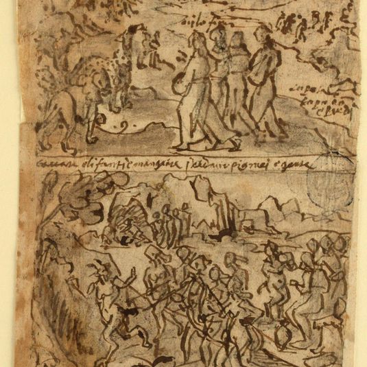 Recto: Two Scenes from the Life of Apollonius of Tyana; Verso: The Priest Achimelec, study for Daniel receiving the Holy Bread and the Sword of Goliath