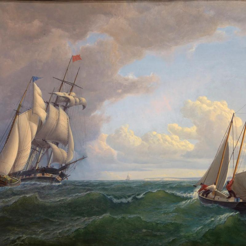 Whaler off the Vineyard--Outward Bound