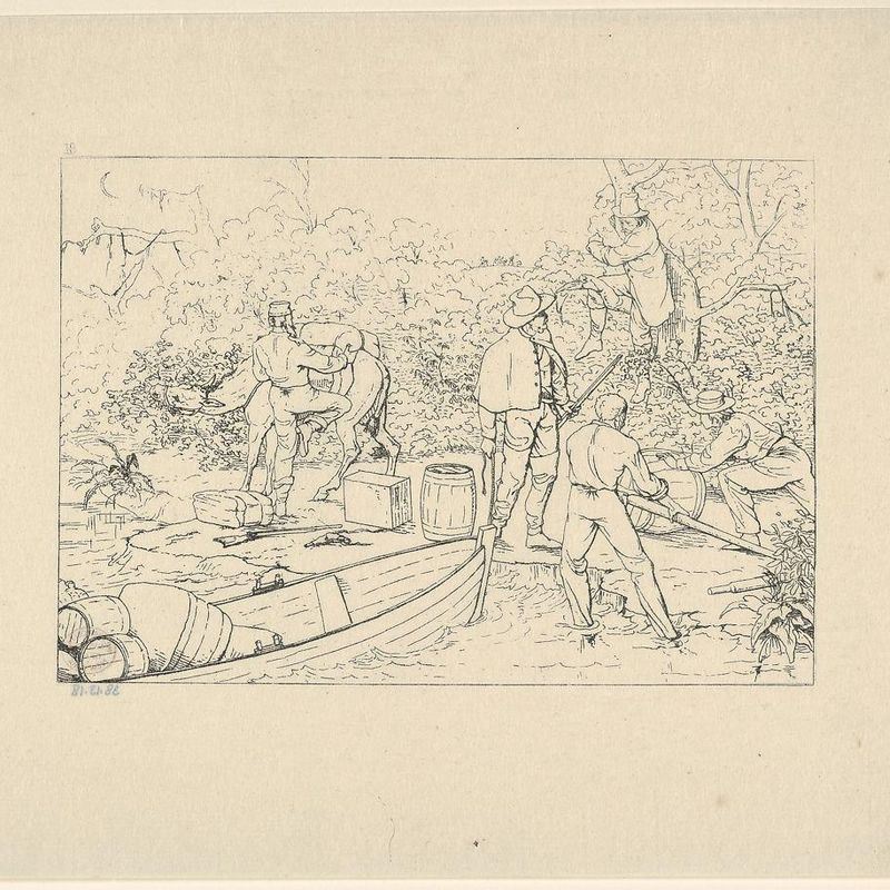 Smuggling of Medicines into the South (from Confederate War Etchings)