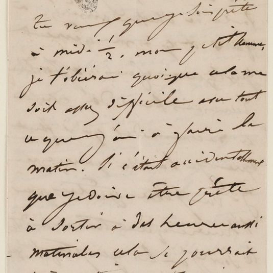 Lettre de Juliette Drouet à Victor Hugo, 3 mars lundi matin 11h 1851