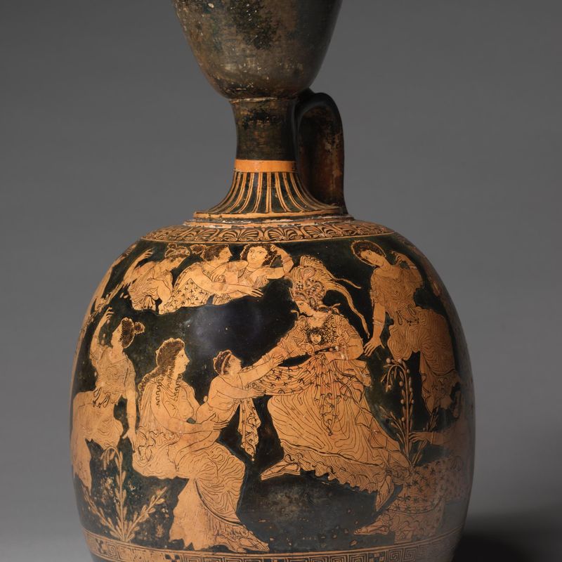 Red-Figure Squat Lekythos (Oil Vessel): Birth of Erichthonios