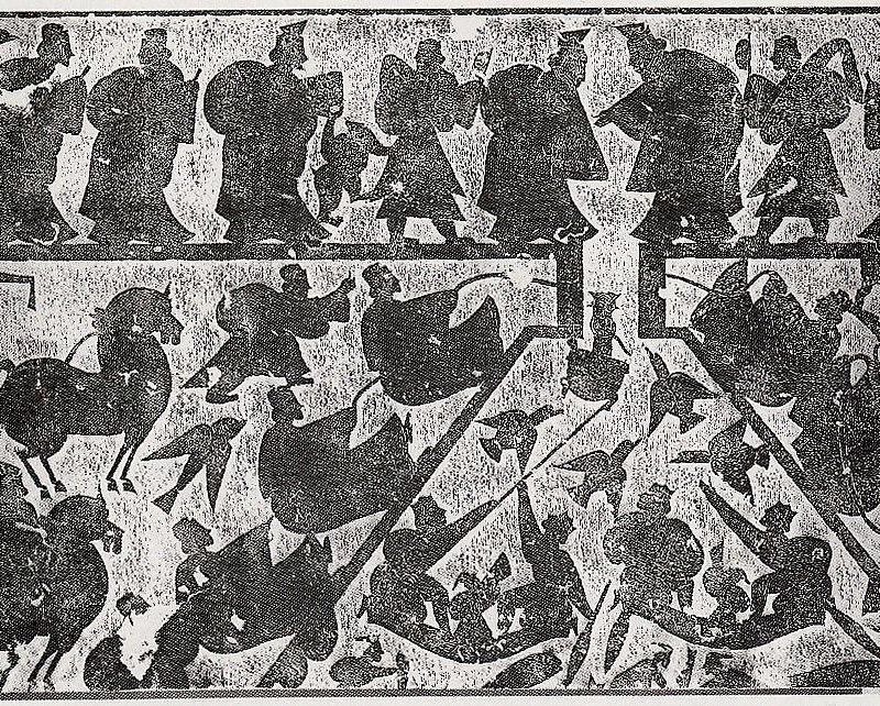 東漢 武梁祠石刻《泗水澇鼎圖》（清拓本）