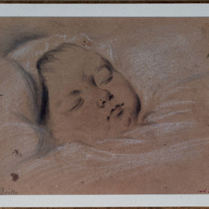 Tête d'enfant endormi