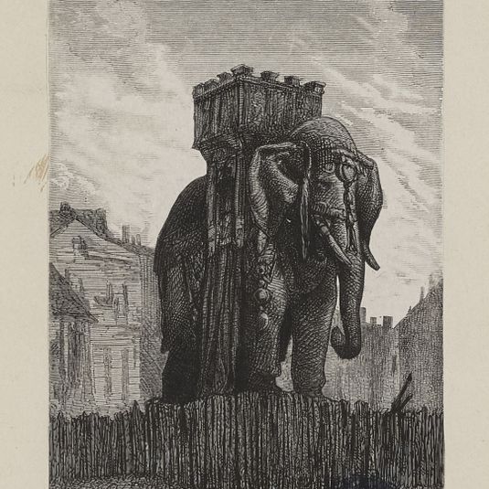 [Les Misérables, Quatrième partie, Livre sixième, chapitre II] C'était un éléphant de quarante pieds de haut