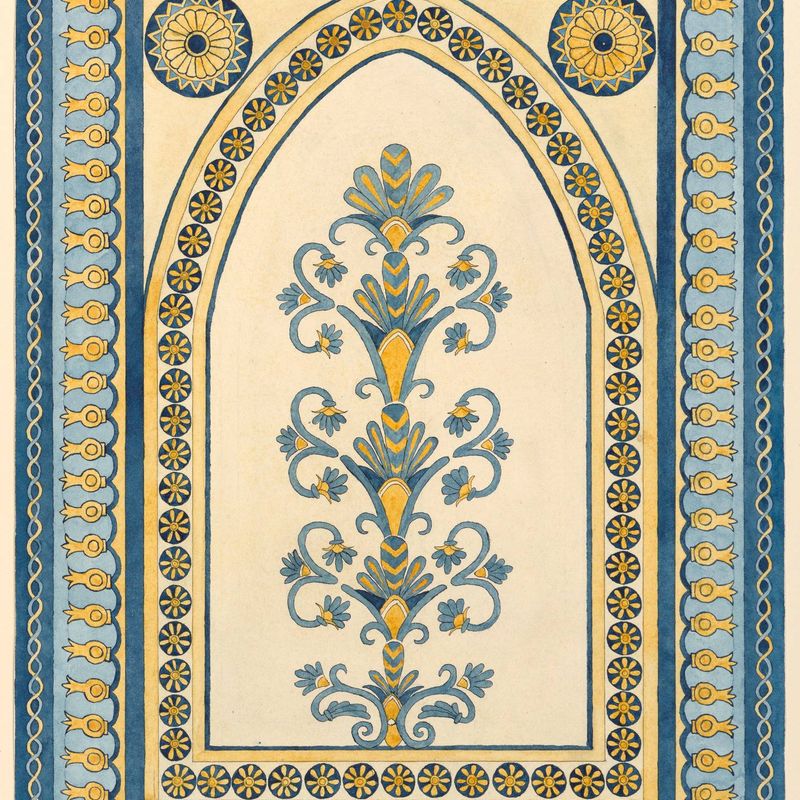 Design for a wall panel in Moorish Style