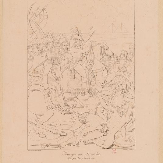 Victoires et conquêtes des français/ Harangue aux Pyramides peint par Gros, Salon de 1810.