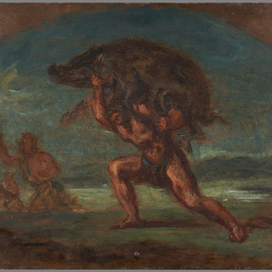 Esquisse pour le Salon de la Paix de l'Hotel de Ville de Paris : Hercule et le Sanglier d'Erymanthe