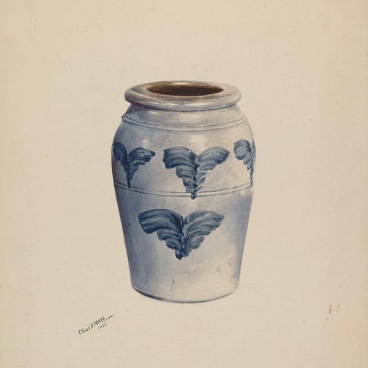 Gray Stoneware Crock