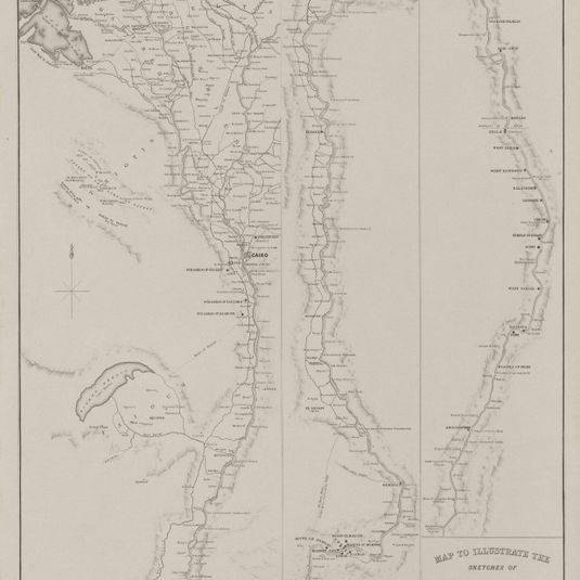 Egypt and Nubia, Volume III: Map to Illustrate the Sketches of David Roberts, Esq: R.A. in Egypt and Nubia 1849