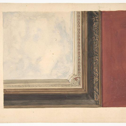 Design for a ceiling painted with clouds
