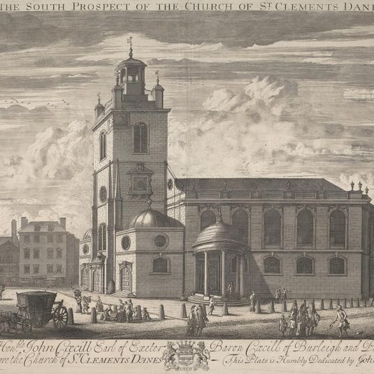 The South Prospect of the Church of St. Clement's Danes