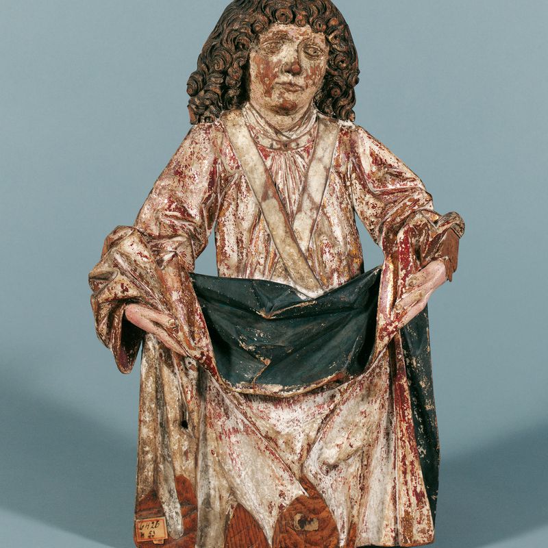 Angel Holding a Curtain