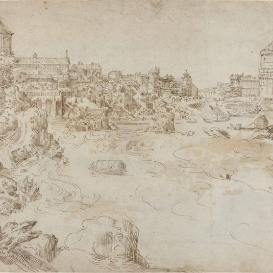 View of the Castle Sant'Angelo and the Ospedale di Santo Spirito [recto]