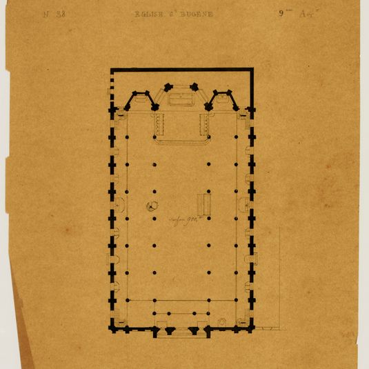 Plan de l'église Saint-Eugène.