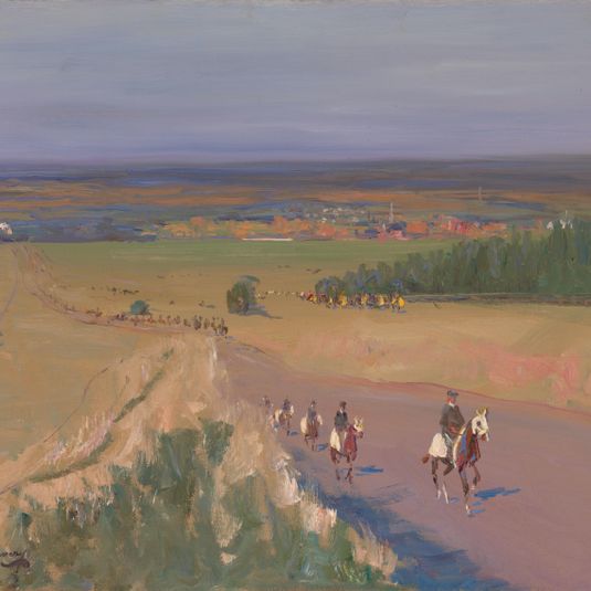 String Out Exercising at Newmarket, 1913