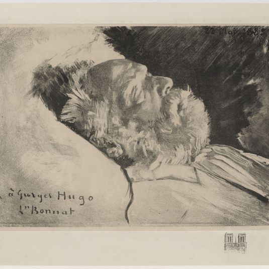 Victor Hugo sur son lit de mort.