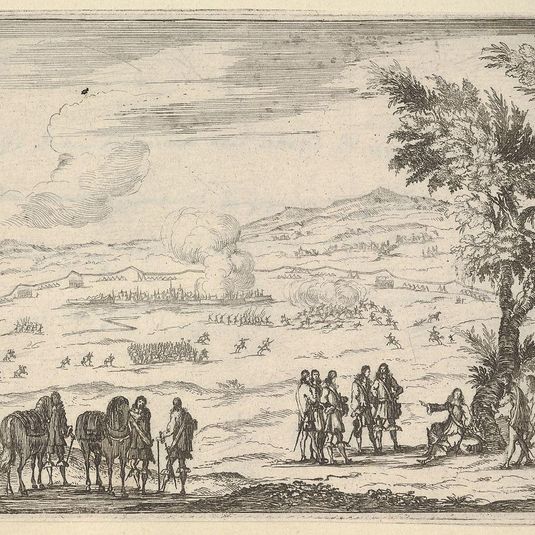 Francesco I d'Este, Suffering the Pain of his Injuries, Continues to Take Charge for the Successful Completion of the Military Campaign, from L'Idea di un Principe ed Eroe Cristiano in Francesco I d'Este, di Modena e Reggio Duca VIII [...]