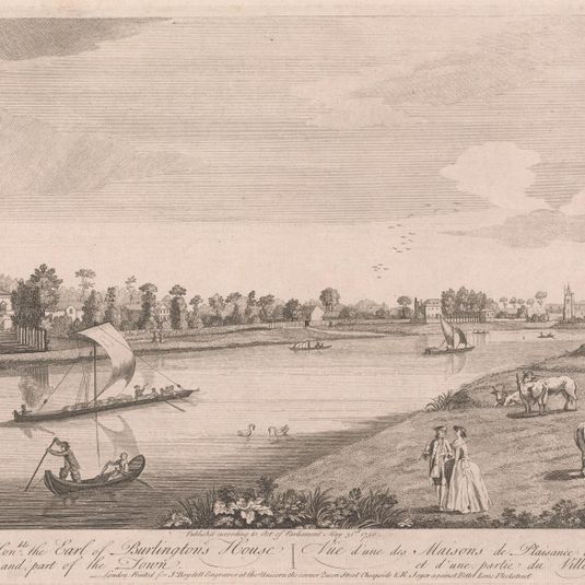 A View of the Rt. Hon. The Earl of Burlington's House at Chiswick, and part of the Town