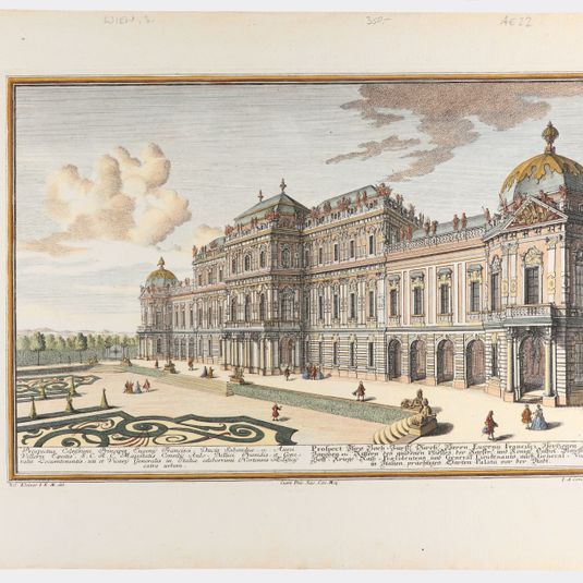 Prospect Ihro Hoch=Fürstl. Durchl. Herrn Eugenii Francisci Hertzogen zu Savoyen etc. Rittern des guldenen Vliesses, der Kayserl. und Königl. Cathol. Majestät Hoff=Kriege-Rath=Praesidentens und General Lieutenants, auch General=Vicarii in Italien, ...