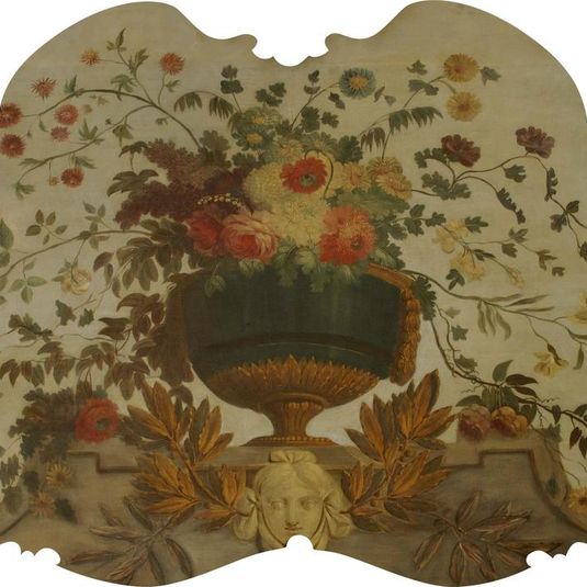 Overdoor with Flowers in a Vase