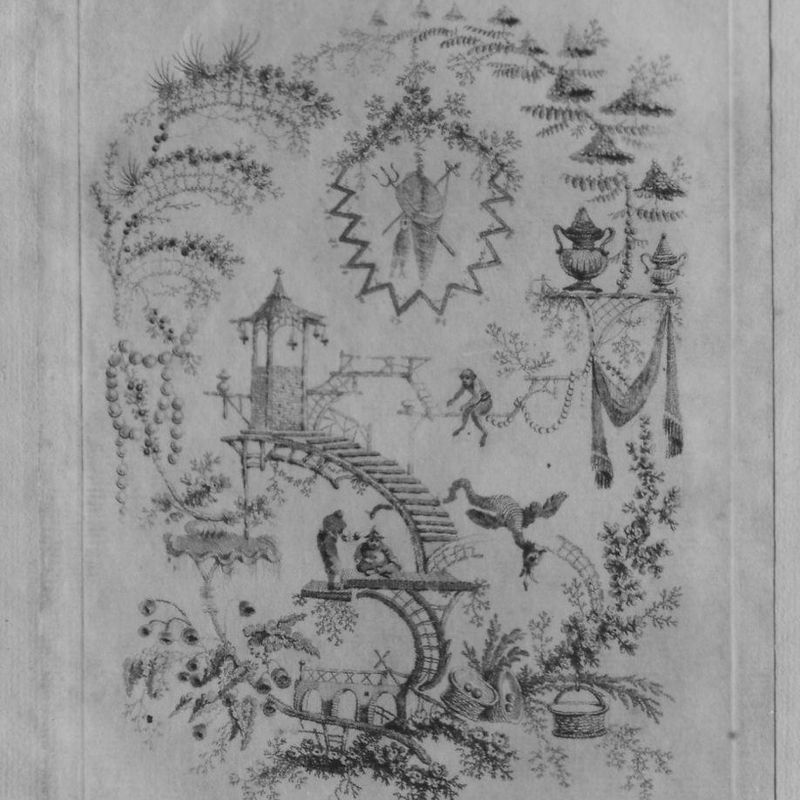 Chinoiserie, from "Nouvelle Suite de Cahiers arabesques chinois a l'usage des dessinateurs et des peintres"