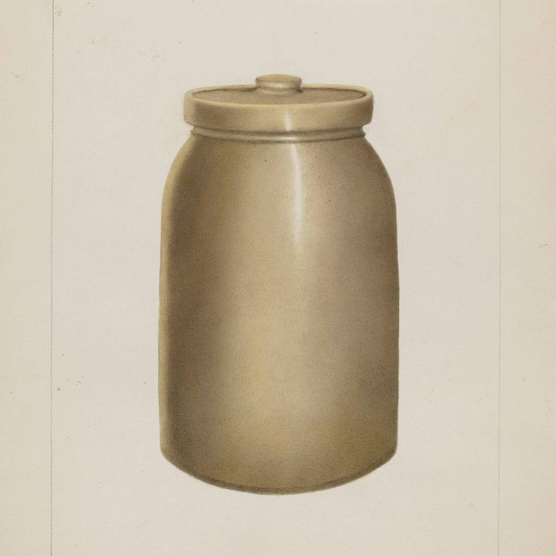 Pottery Jar with Lid