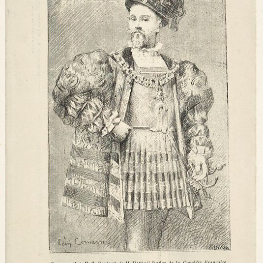 Portrait de M. Raphaël Duflos de la Comédie Française dans le rôle de Don Carlos de Hernani