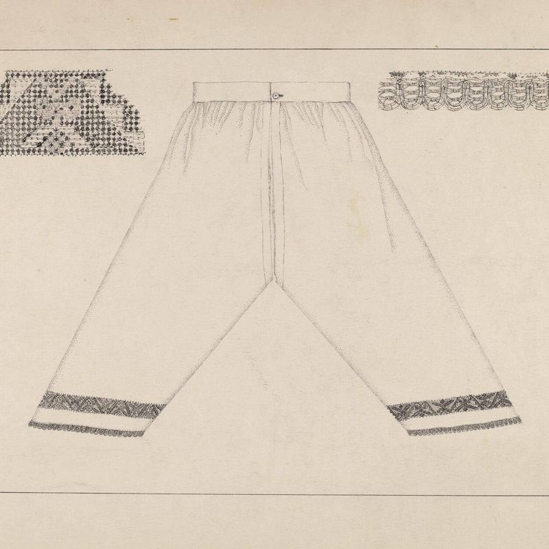 Drawers Trimmed w/ Drawnwork