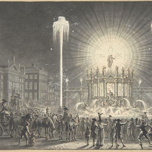 City Square with Fireworks