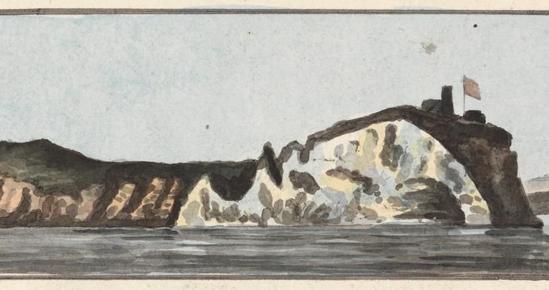 The Needles Bearing East (one of five drawings on one mount)