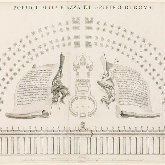 Portici della piazza di S. Pietro di Roma. Plate 44 from the Album 'Basilica di S. Pietro in Vaticano'