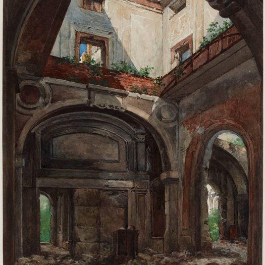 Les ruines de la Cour des Comptes, Palais d'Orsay, quai Anatole-France (actuel Musée d'Orsay) 7ème arrondissement.