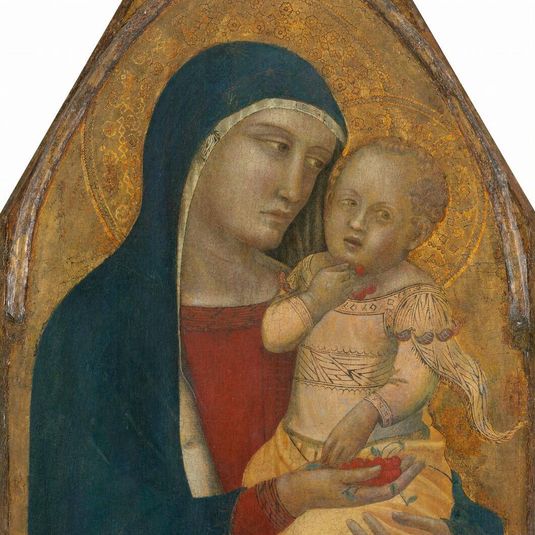 Madonna and Child, with the Blessing Christ [middle panel]