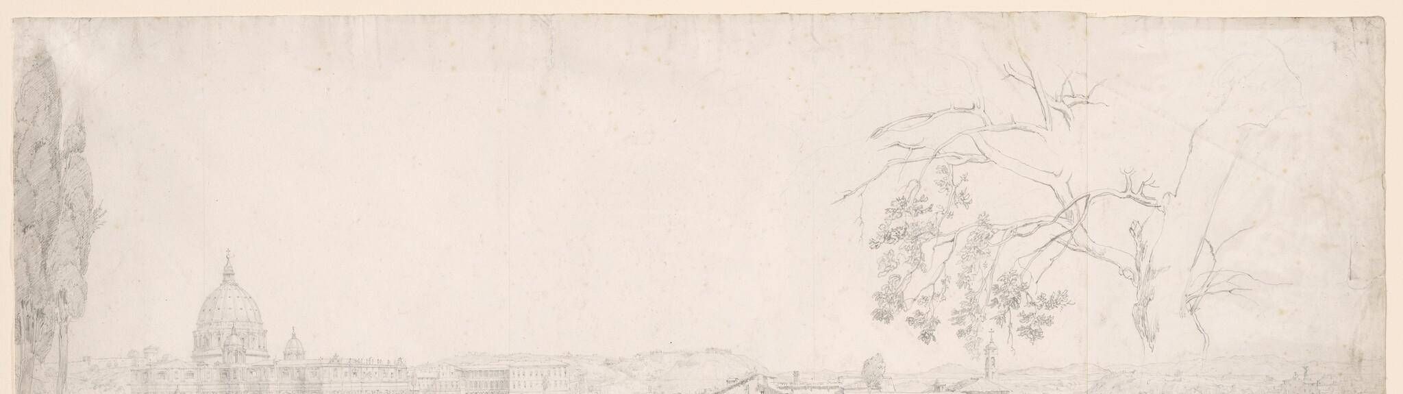 Fantasy Panorama of Rome from St. Peter's to the Castel San Angelo