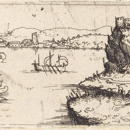 Landscape with Sail Boats [bottom plate]
